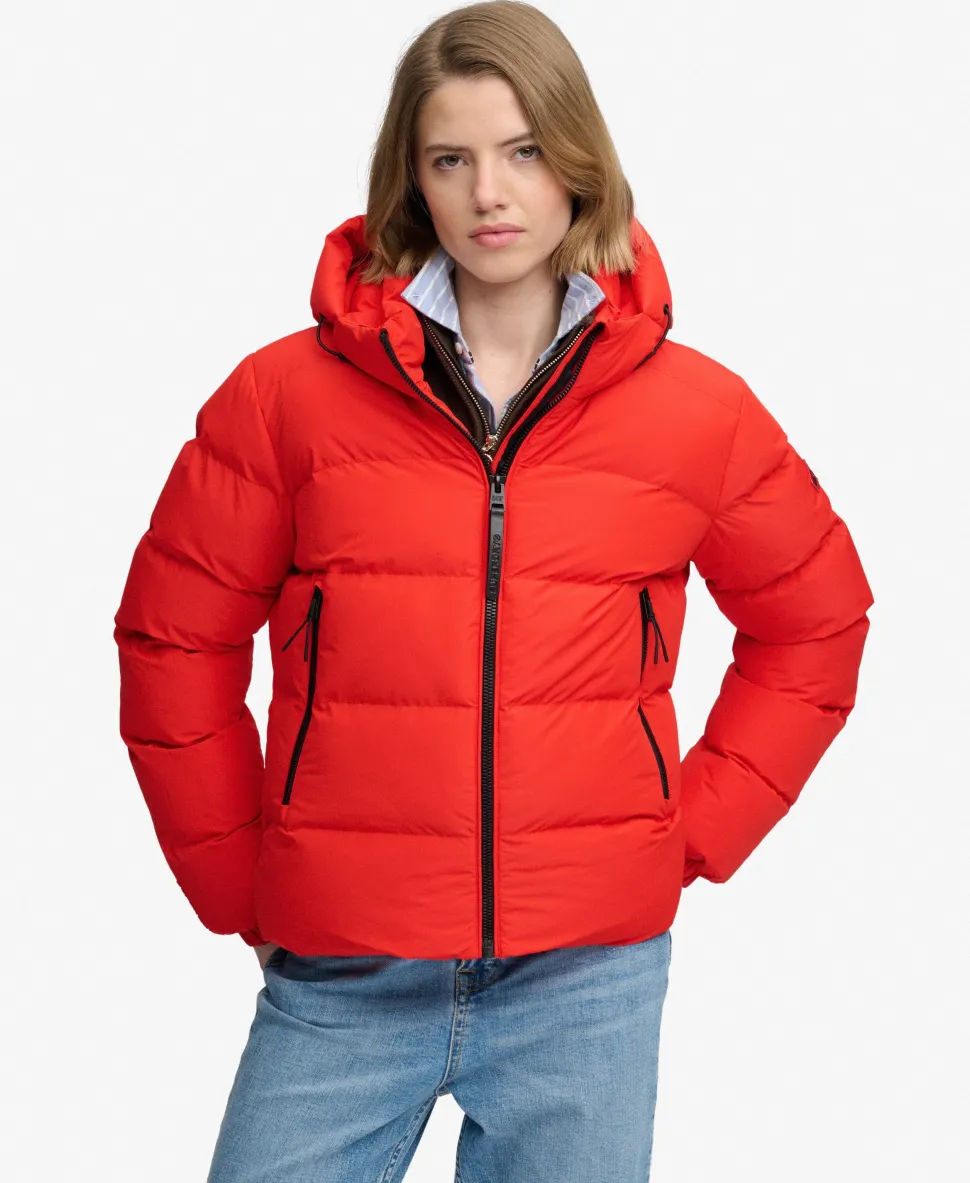 Hooded Sports Puffer Jacket