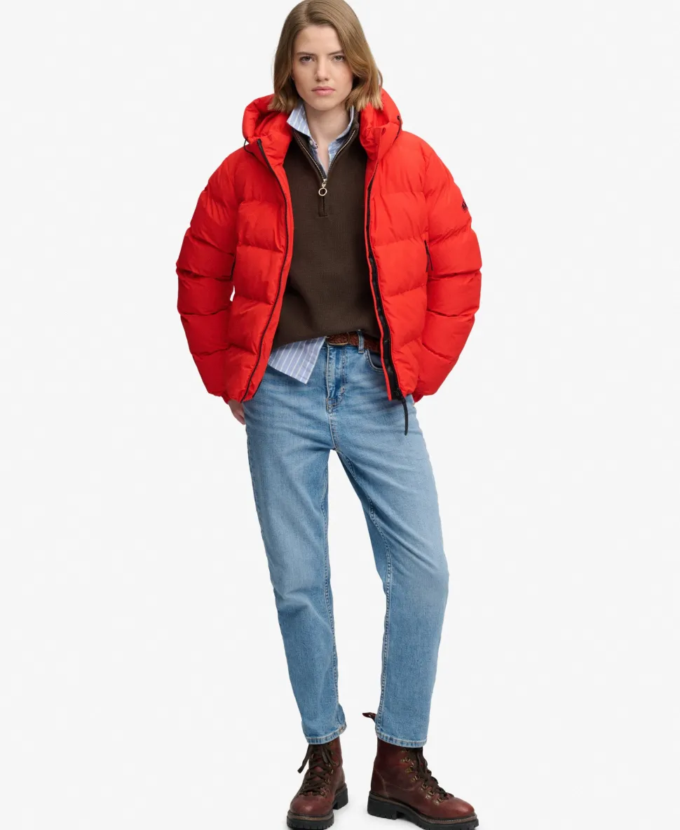 Hooded Sports Puffer Jacket