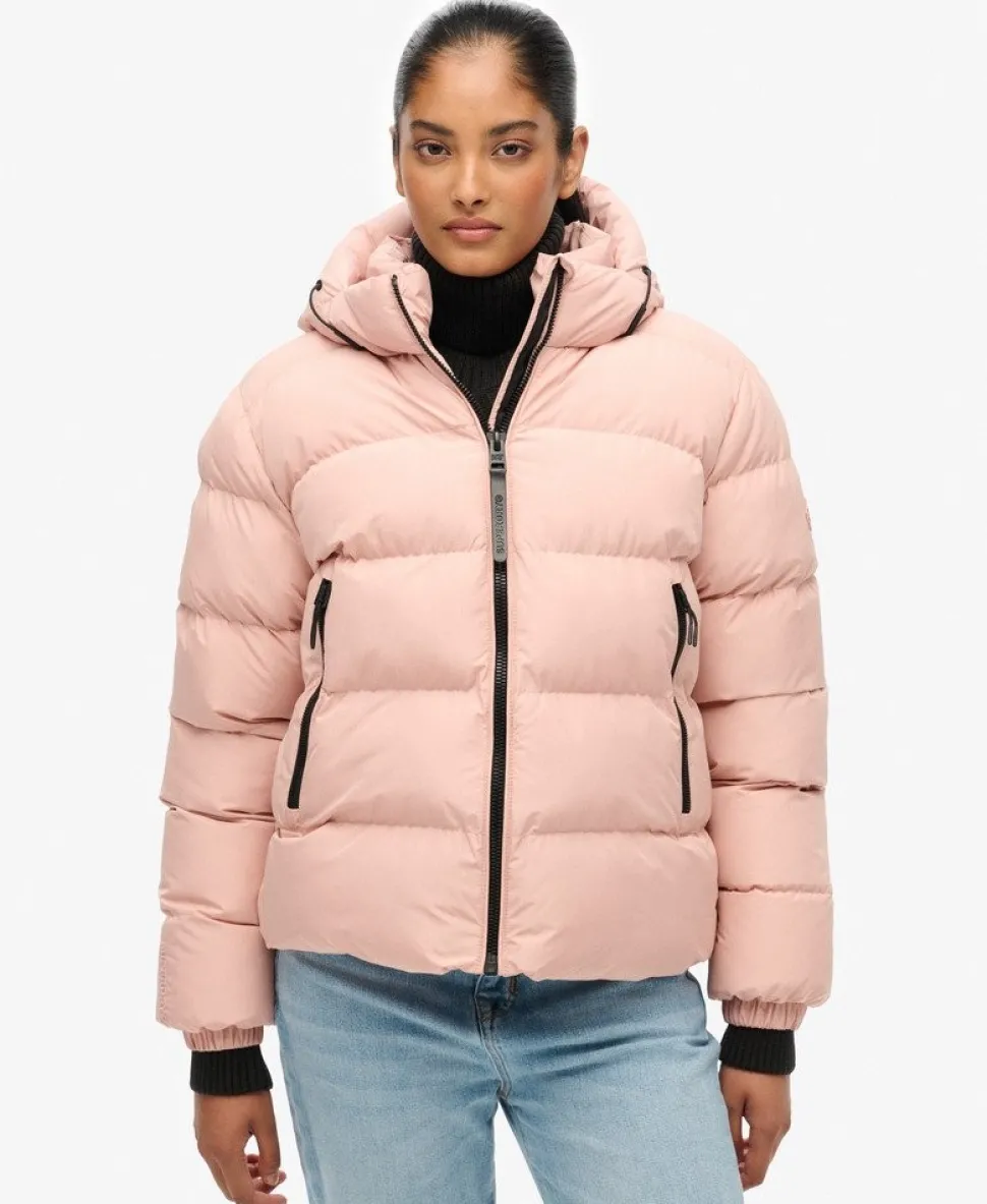 Hooded Sports Puffer Jacket
