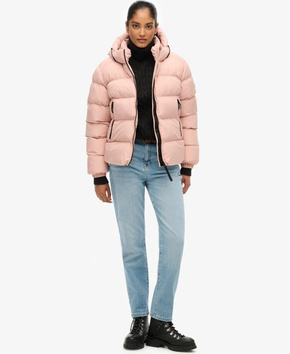 Hooded Sports Puffer Jacket