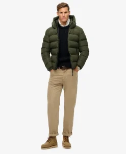 Hooded Sports Puffer Jacket