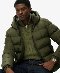Hooded Sports Puffer Jacket