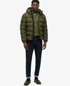 Hooded Sports Puffer Jacket