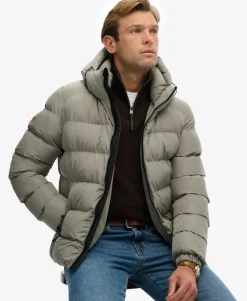 Hooded Sports Puffer Jacket