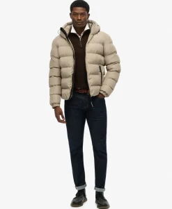 Hooded Sports Puffer Jacket