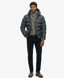 Hooded Sports Puffer Jacket
