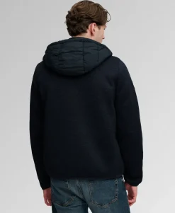 Hooded Storm Knit Hybrid Jacket