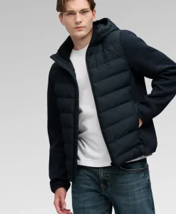 Hooded Storm Knit Hybrid Jacket