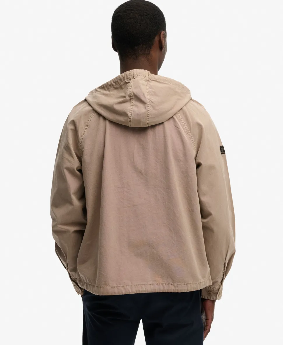 Hooded Washed Twill Jacket