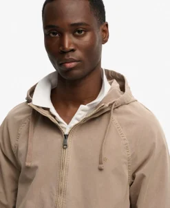 Hooded Washed Twill Jacket