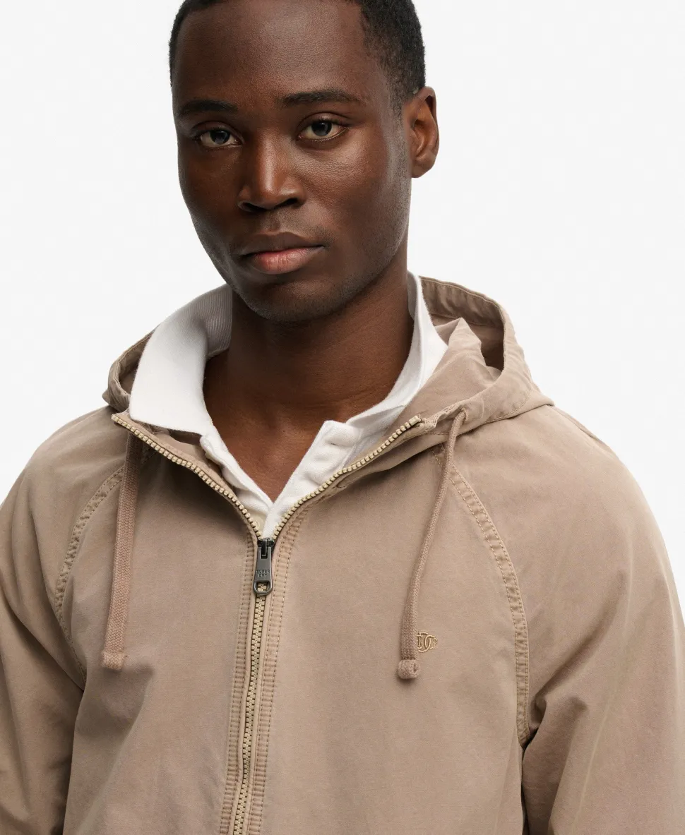 Hooded Washed Twill Jacket