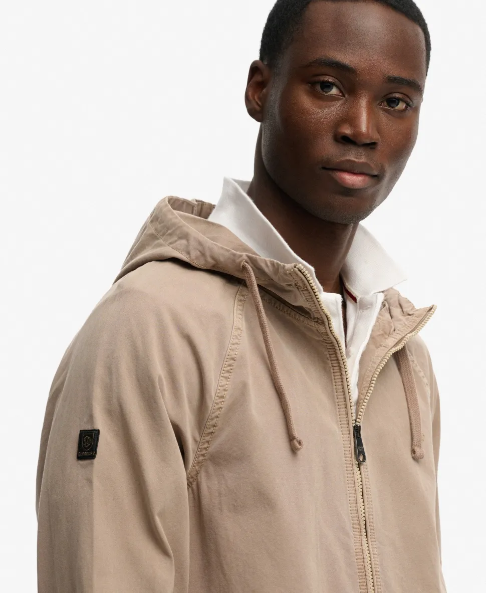 Hooded Washed Twill Jacket