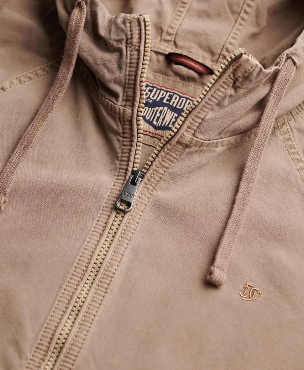 Hooded Washed Twill Jacket