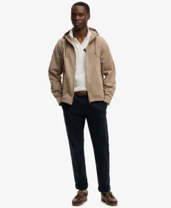 Hooded Washed Twill Jacket