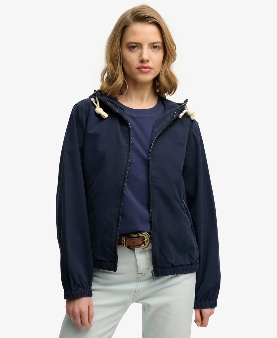 Hooded Washed Twill Jacket