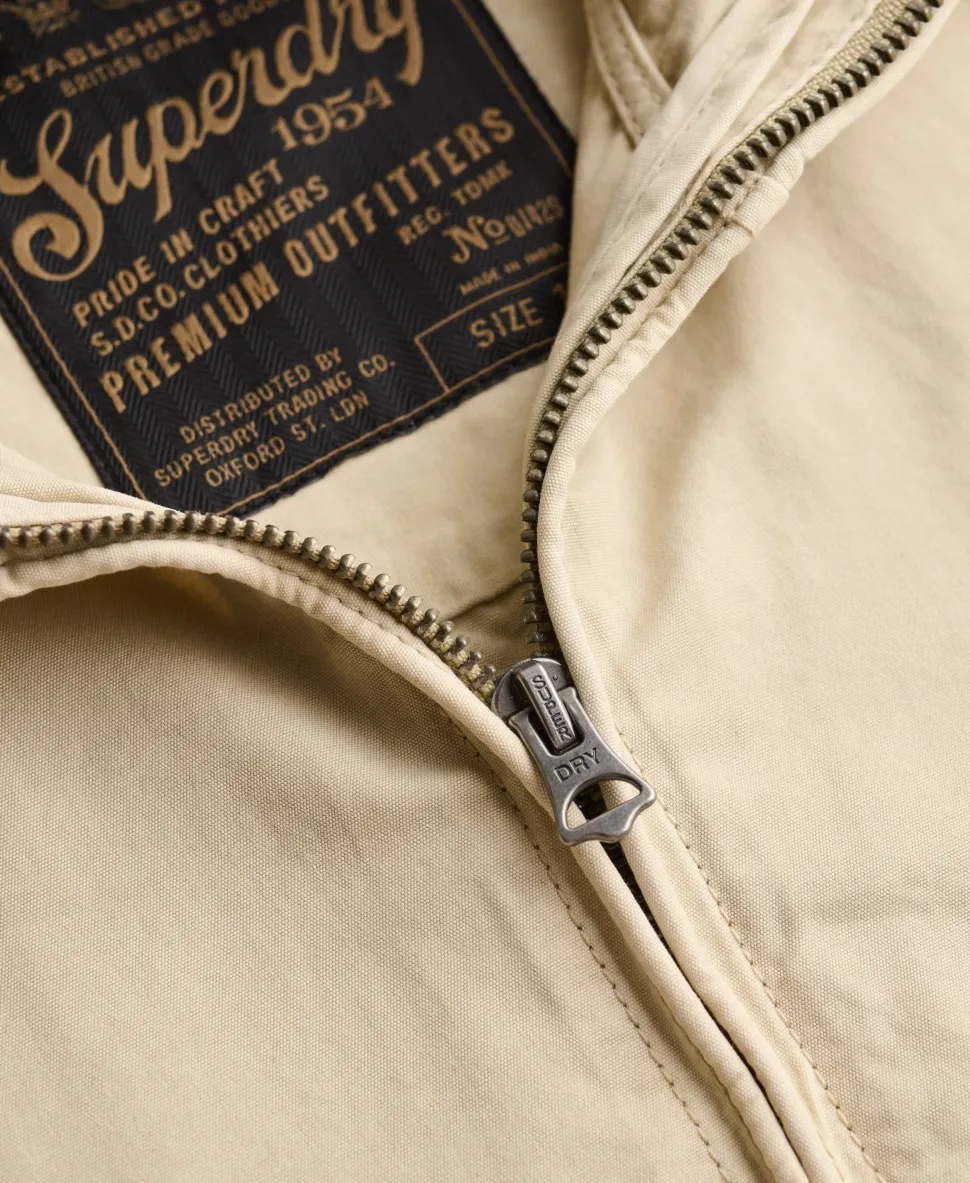 Hooded Washed Twill Jacket
