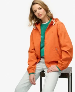Hooded Washed Twill Jacket