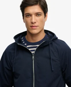 Hooded Washed Twill Jacket