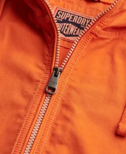 Hooded Washed Twill Jacket