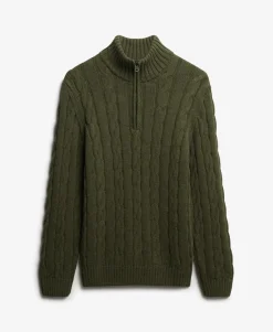 Jacob Cable Knit Half Zip Jumper