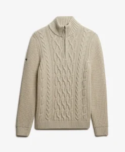 Jacob Cable Knit Half Zip Jumper