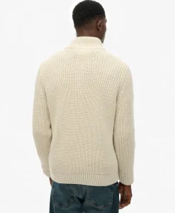 Jacob Cable Knit Half Zip Jumper
