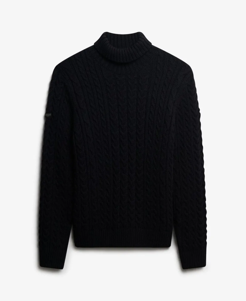 Jacob Cable Roll Neck Jumper