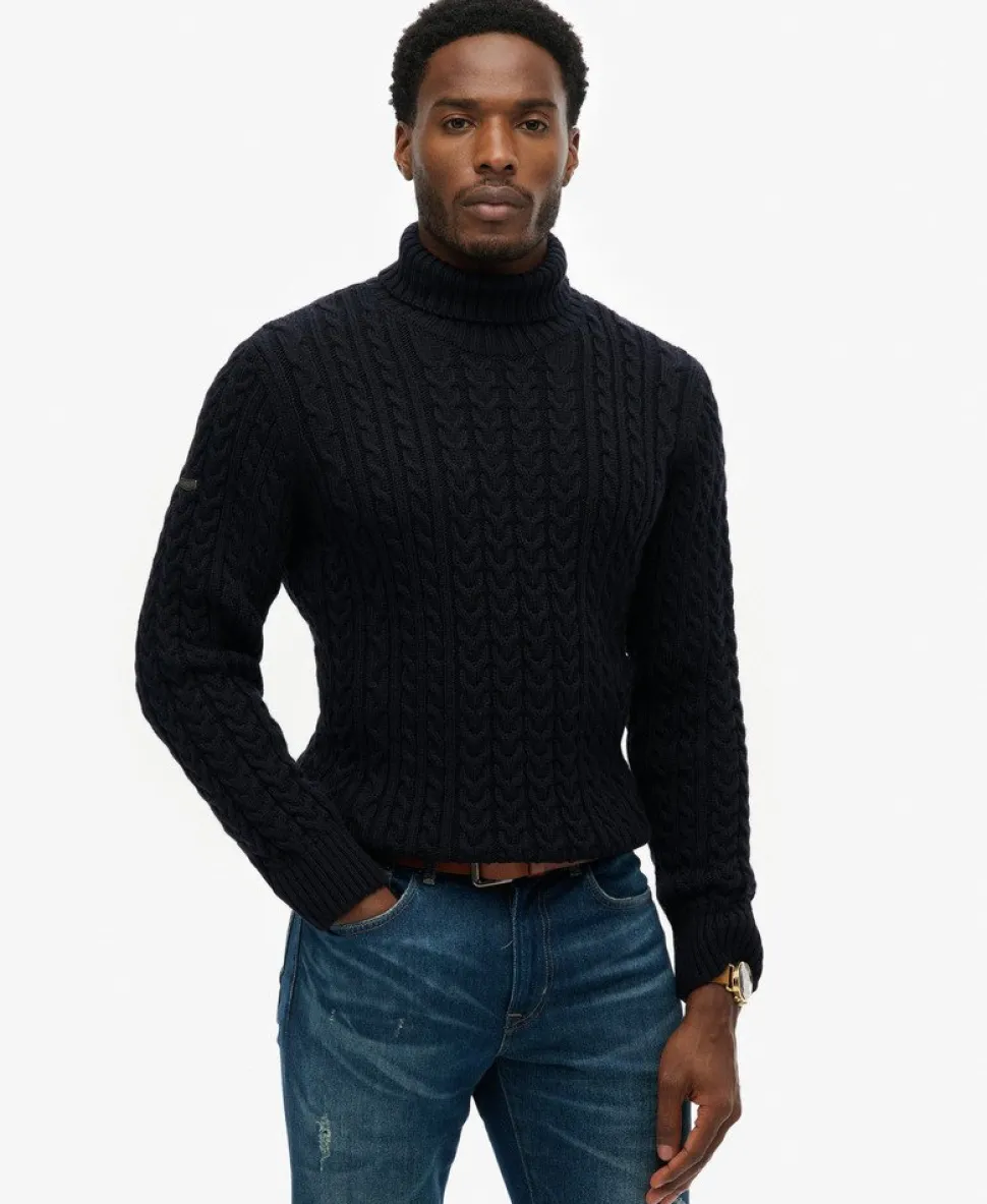 Jacob Cable Roll Neck Jumper