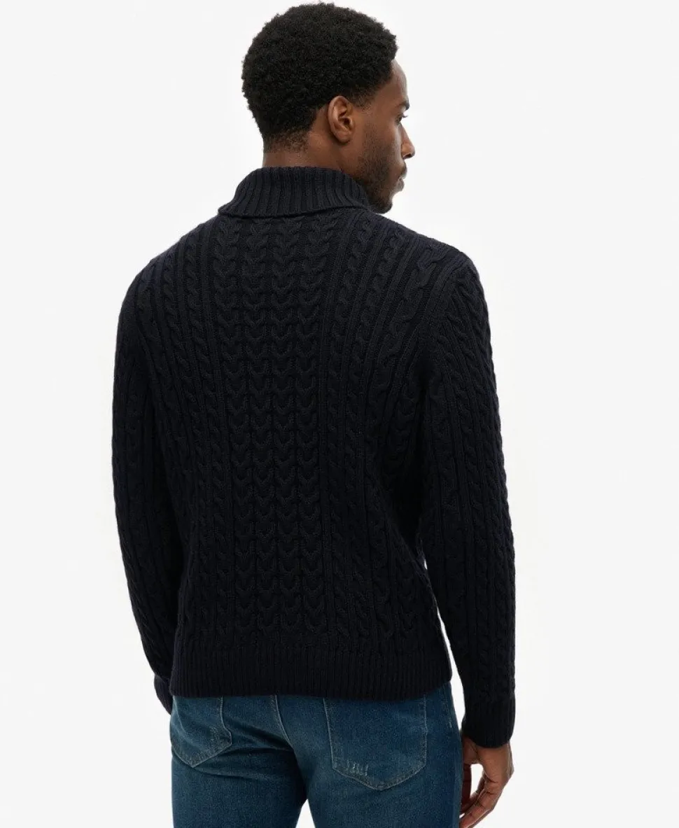 Jacob Cable Roll Neck Jumper
