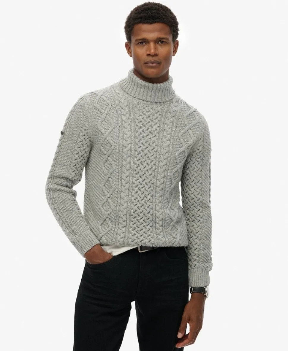 Jacob Cable Roll Neck Jumper