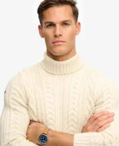 Jacob Cable Roll Neck Jumper