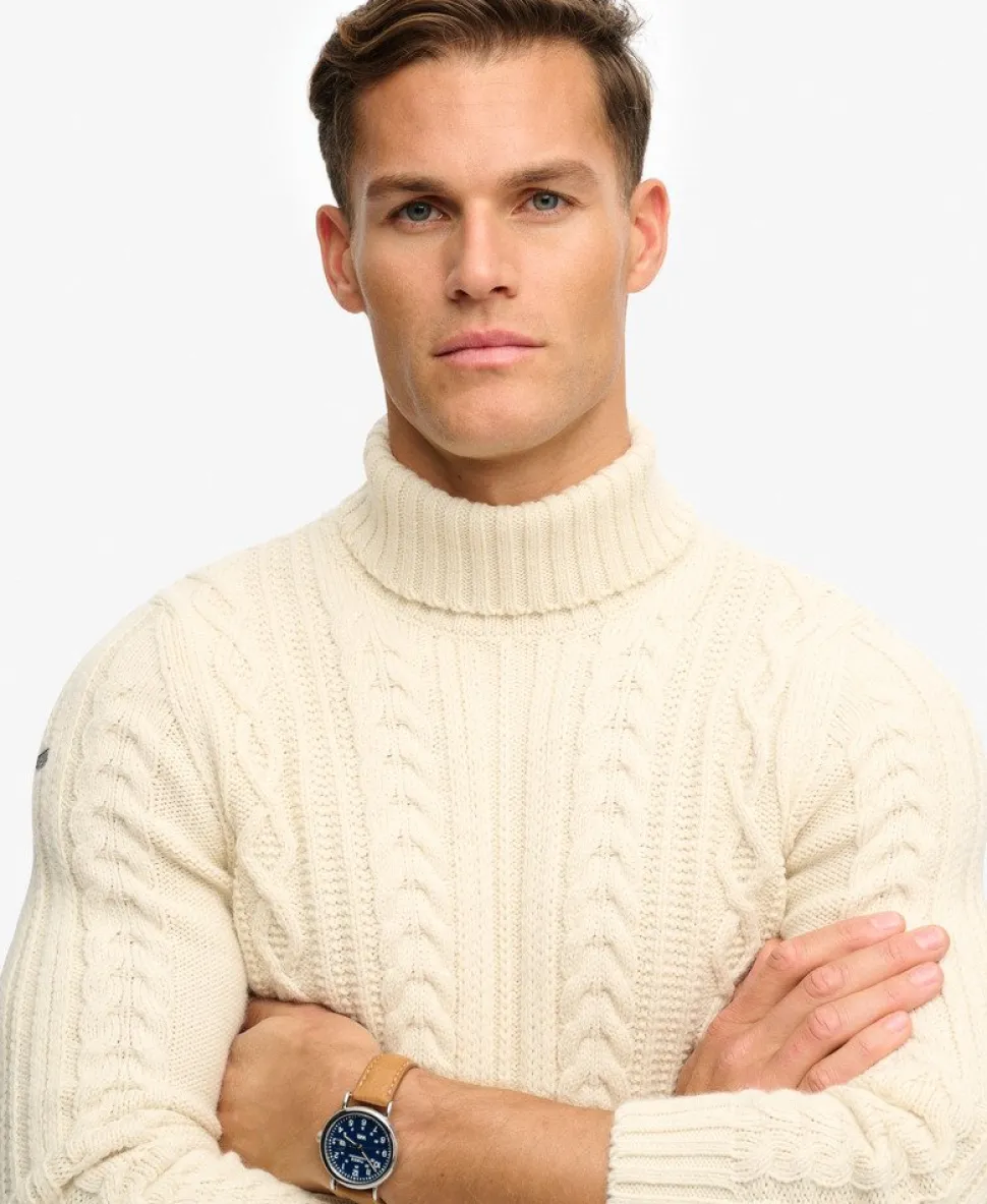 Jacob Cable Roll Neck Jumper