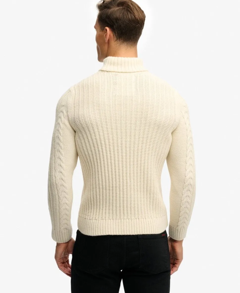 Jacob Cable Roll Neck Jumper