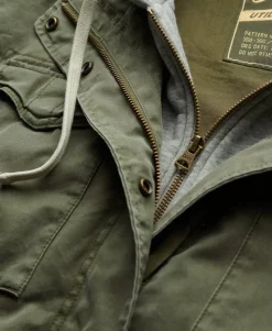 Jersey Hooded Military Jacket