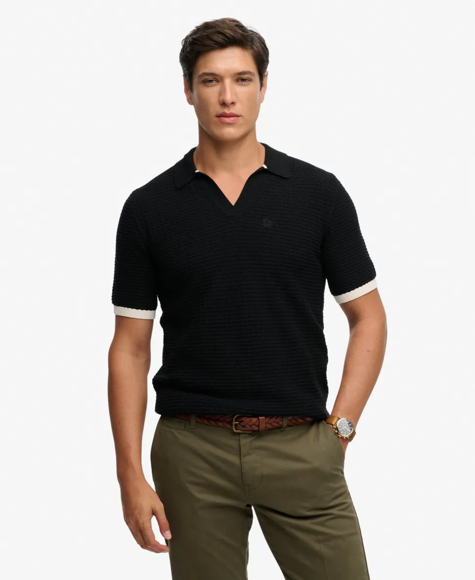 Johnny Collar Knitted Polo Shirt