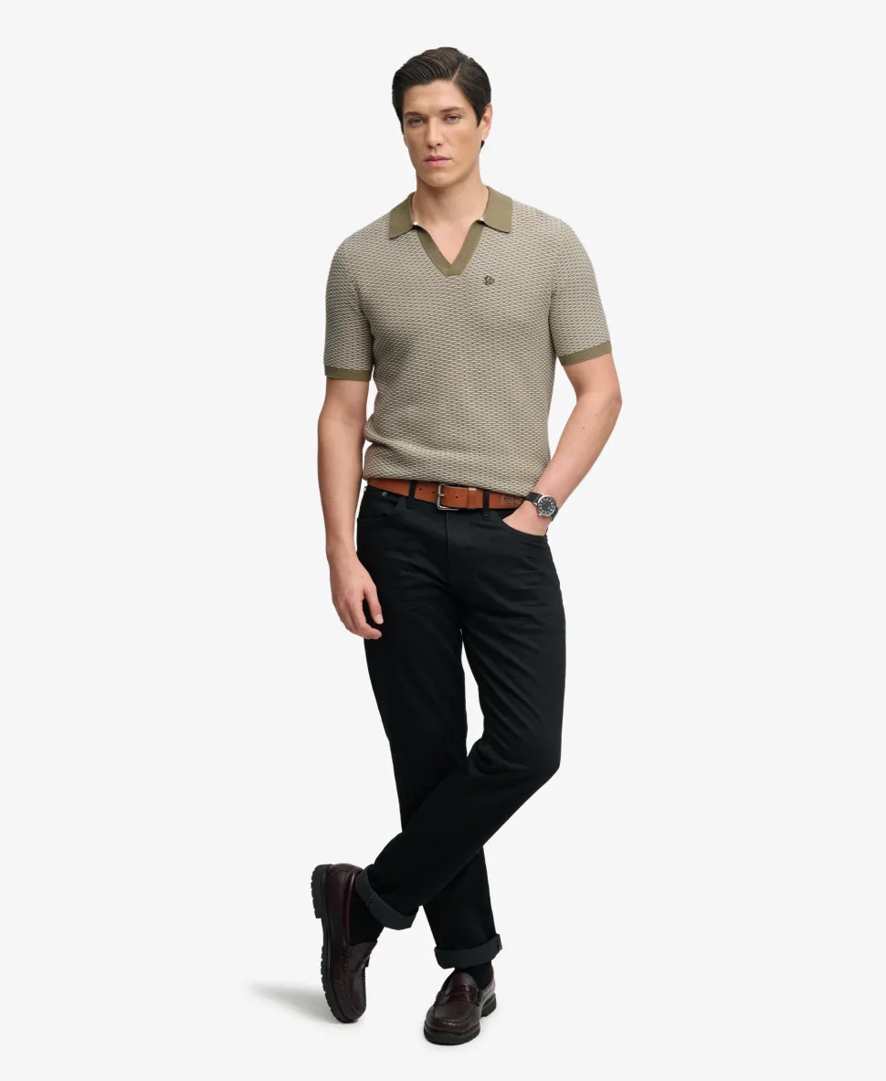 Johnny Collar Knitted Polo Shirt
