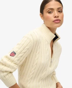 Knitted Rugby Half Zip Jumper