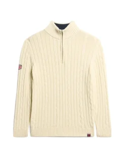 Knitted Rugby Half Zip Jumper