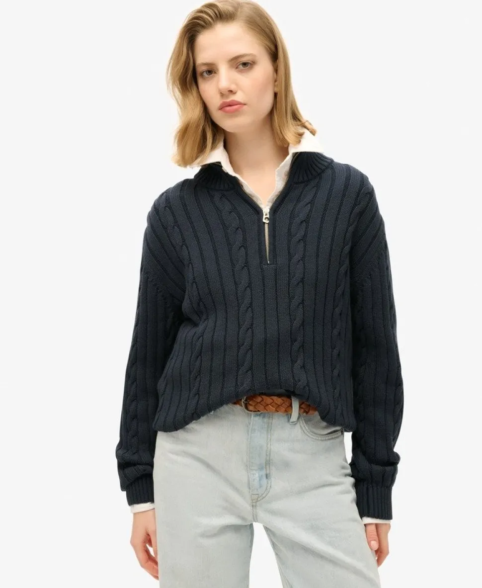 Knitted Rugby Henley Jumper
