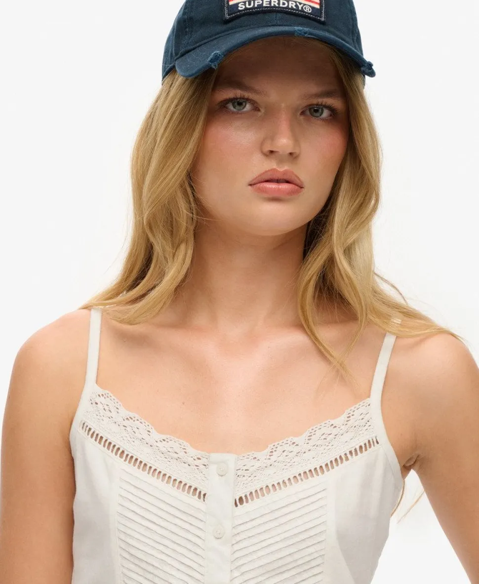 Lace Button Through Cami Top