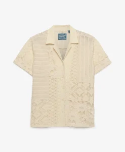 Lace Patchwork Beach Resort Shirt