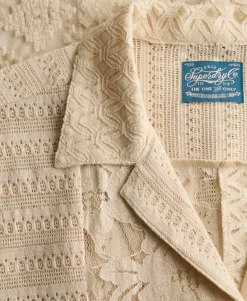 Lace Patchwork Beach Resort Shirt