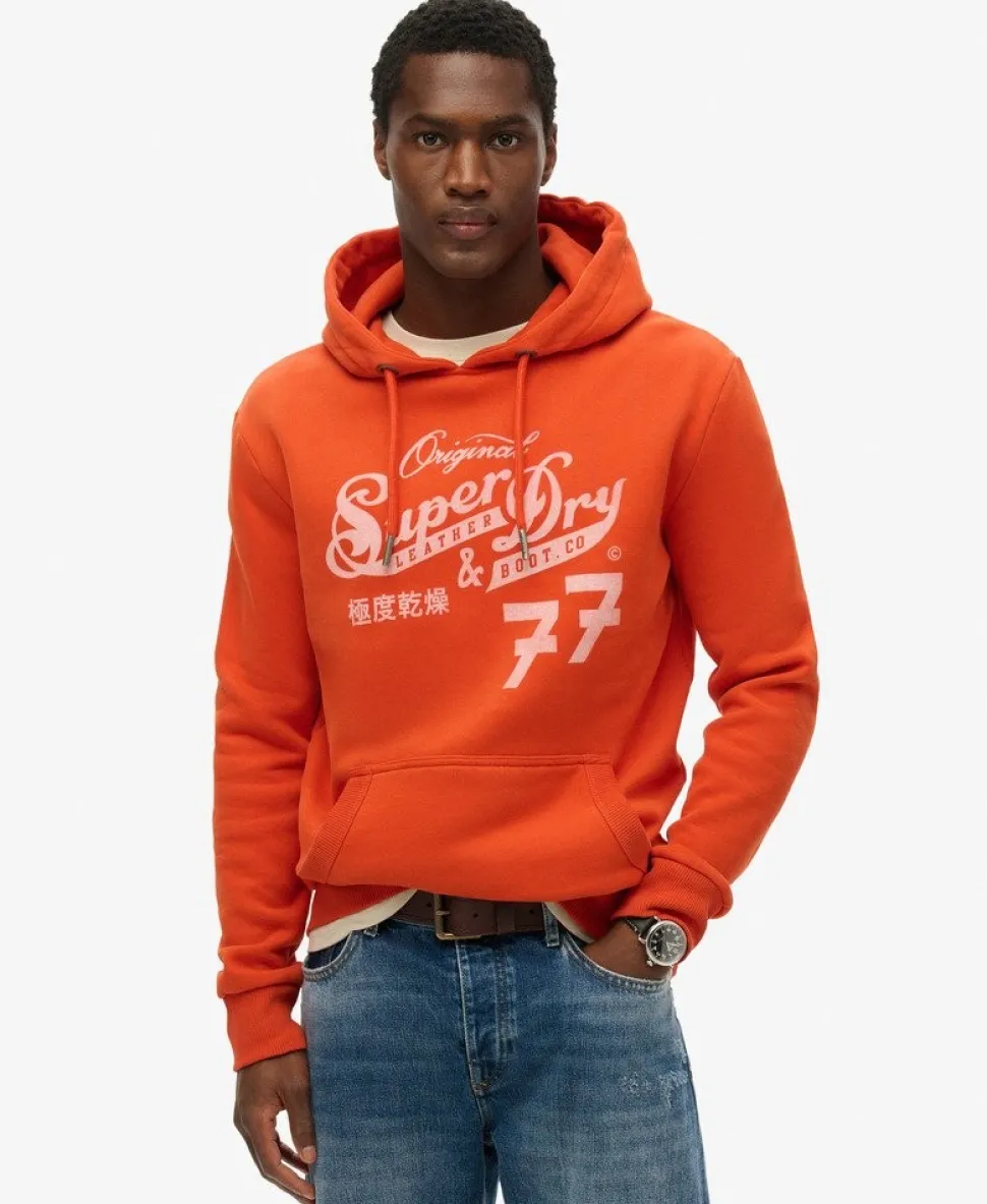 Leather & Boot Co Script Hoodie