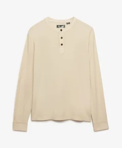 Lightweight Textured Henley Top