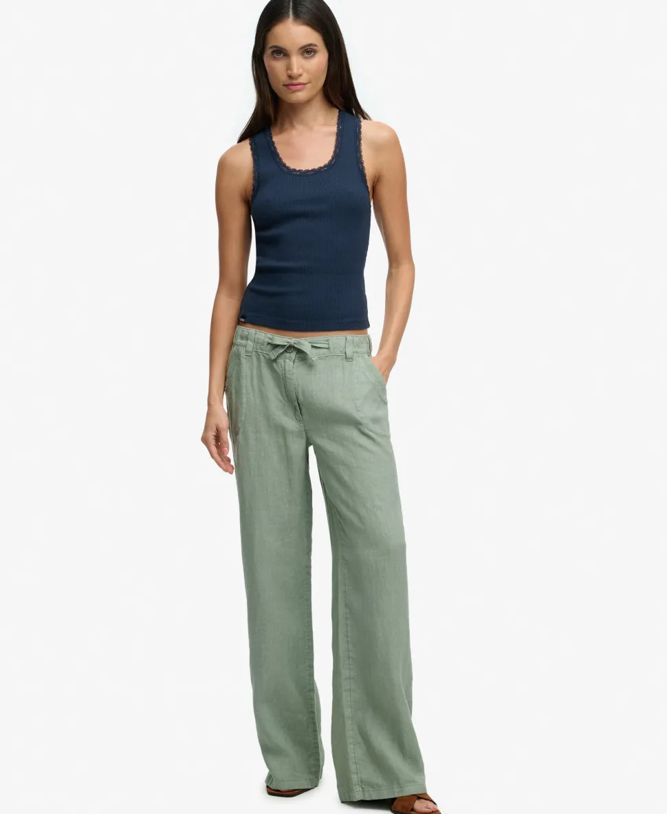Linen Low Rise Pants