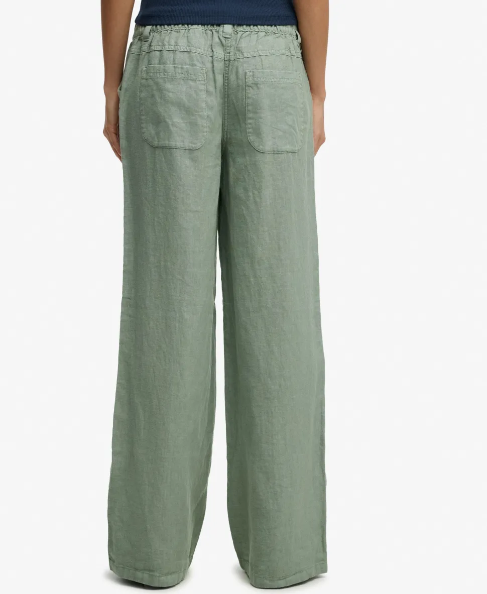 Linen Low Rise Pants