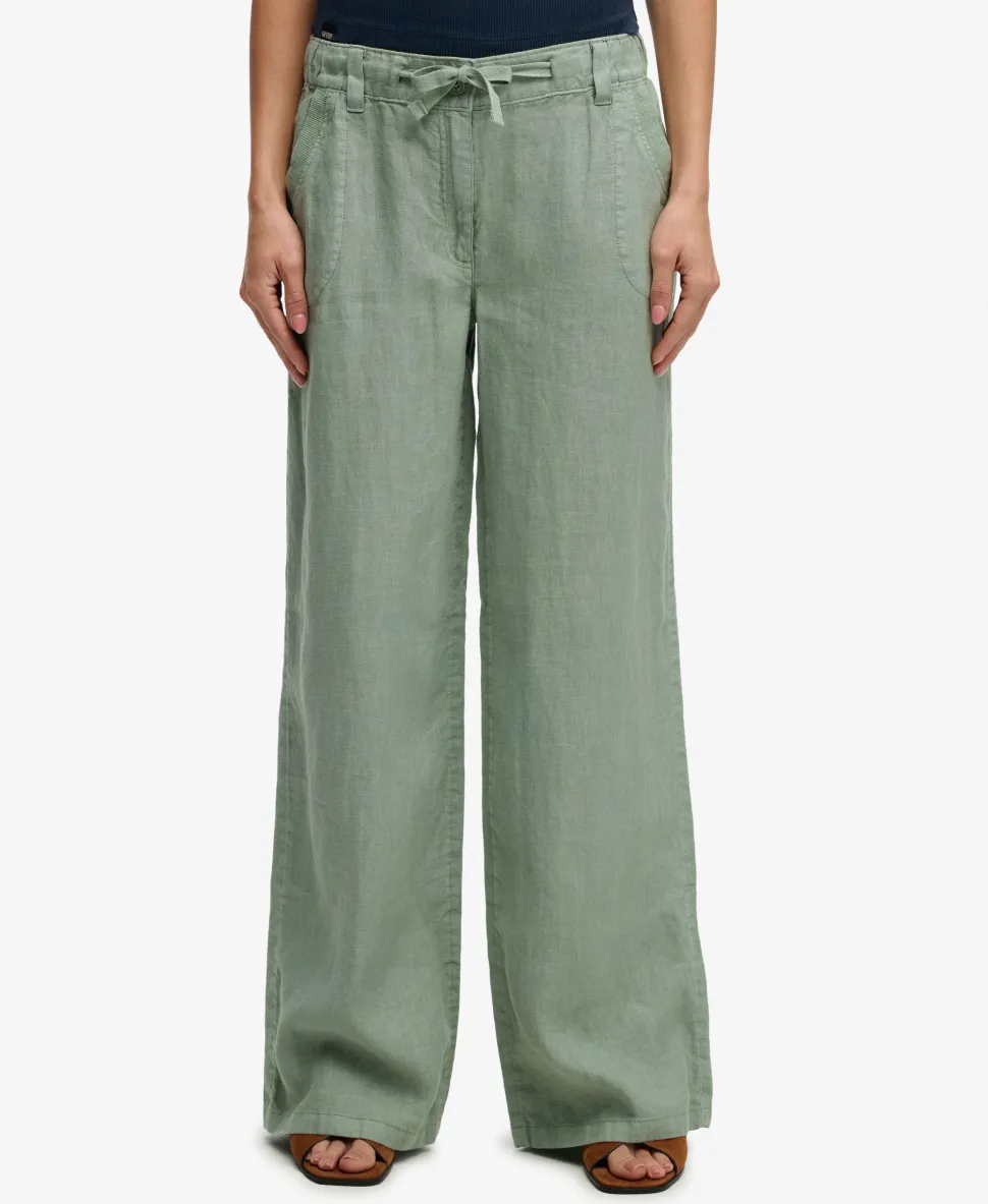 Linen Low Rise Pants