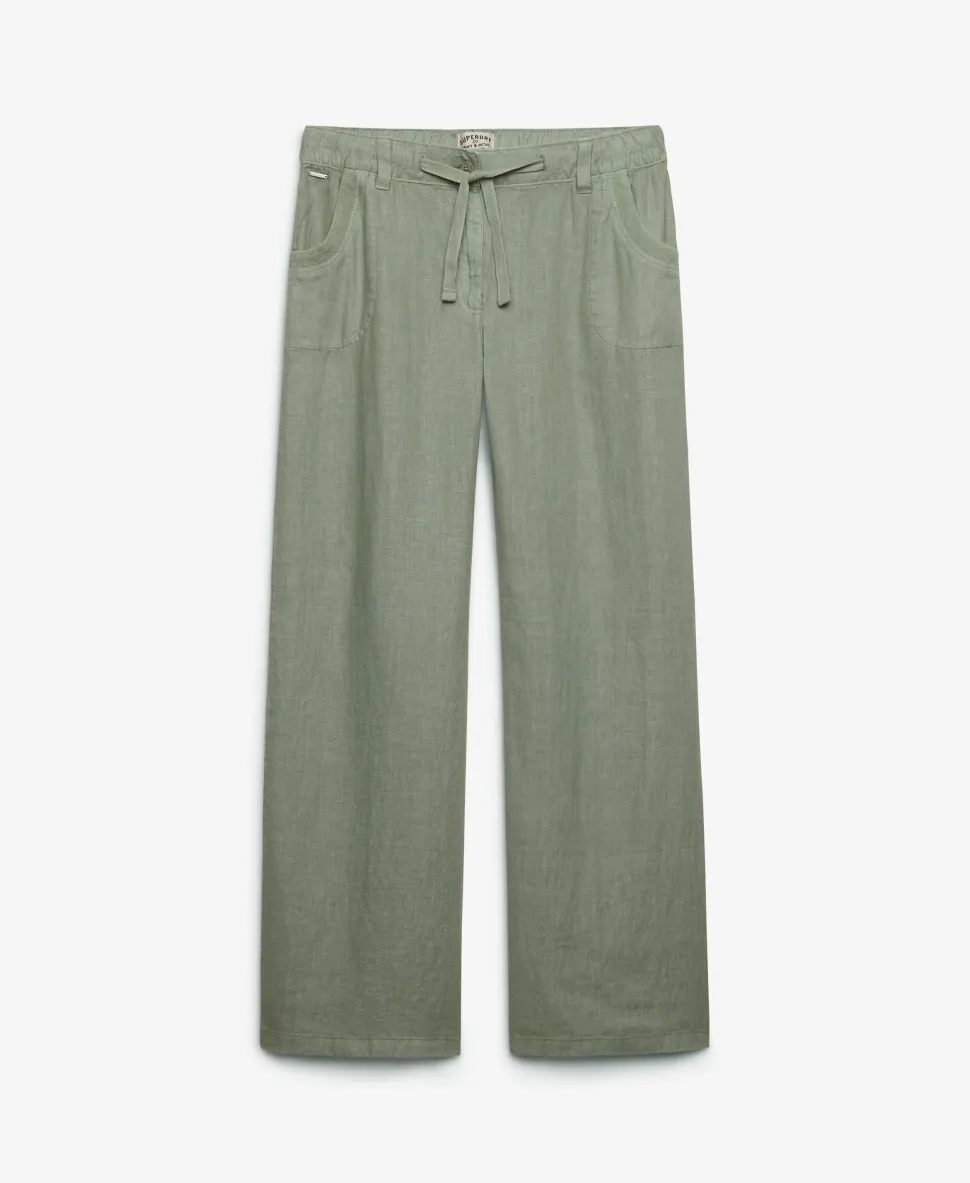 Linen Low Rise Pants