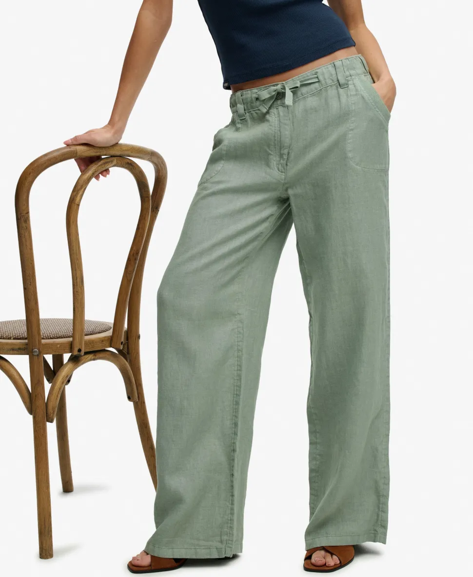 Linen Low Rise Pants