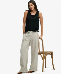 Linen Low Rise Pants